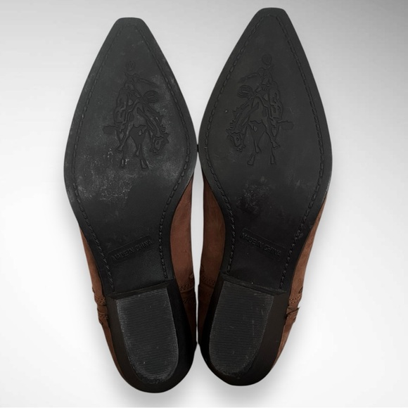 ELLEMENNO Rodeo Women's Brown Leather Western Style Ankle Boots‎ Size 8 | EUC - Picture 8 of 8